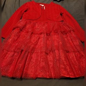 Toddler girl red dress